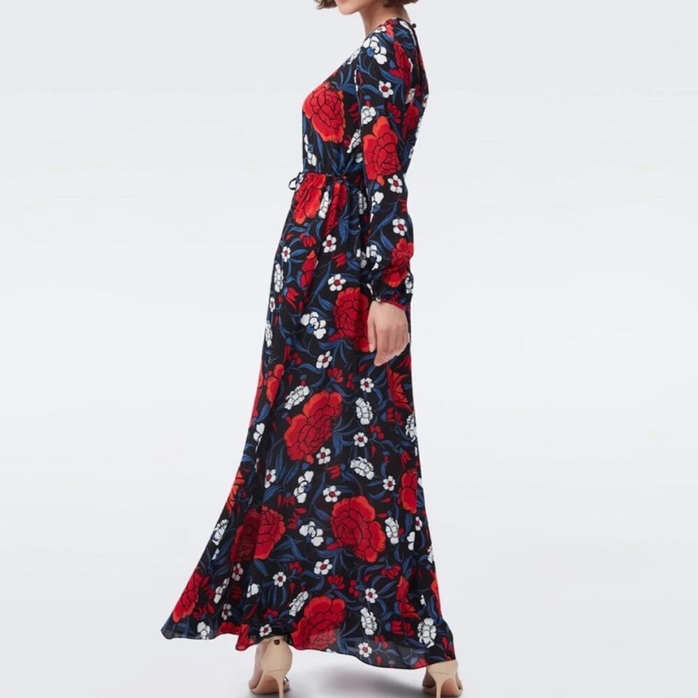 DIANE VON FURSTENBERG Sydney printed chiffon maxi dress - Picture 2 of 8